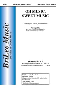 O Music, Sweet Music SSA choral sheet music cover